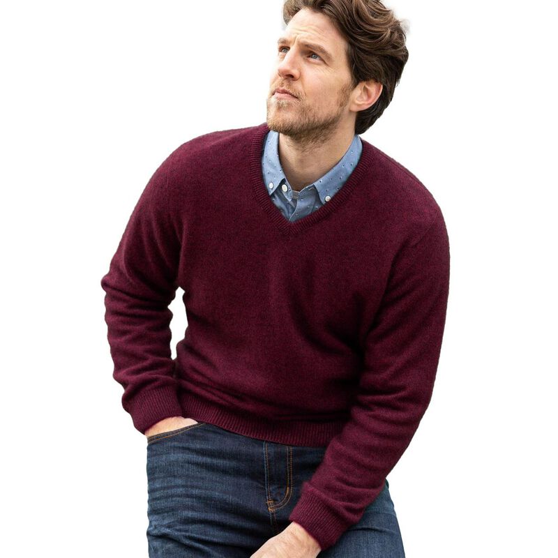 Noble Wilde Merino Possum Oxford V Neck Jersey image number 5
